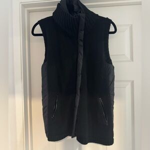 Eileen Fisher Merino Wool Asymmetrical Zip Vest